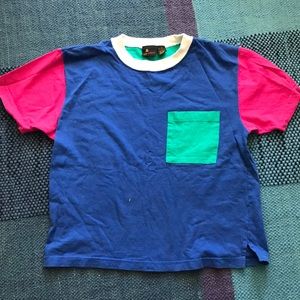 Womens vintage Liz Claiborne colorblock tshirt